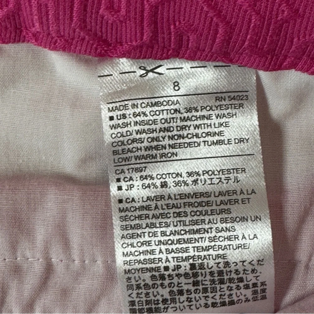 Banana Republic Fushia Pink Textured Shorts Size 8 - Picture 4 of 4